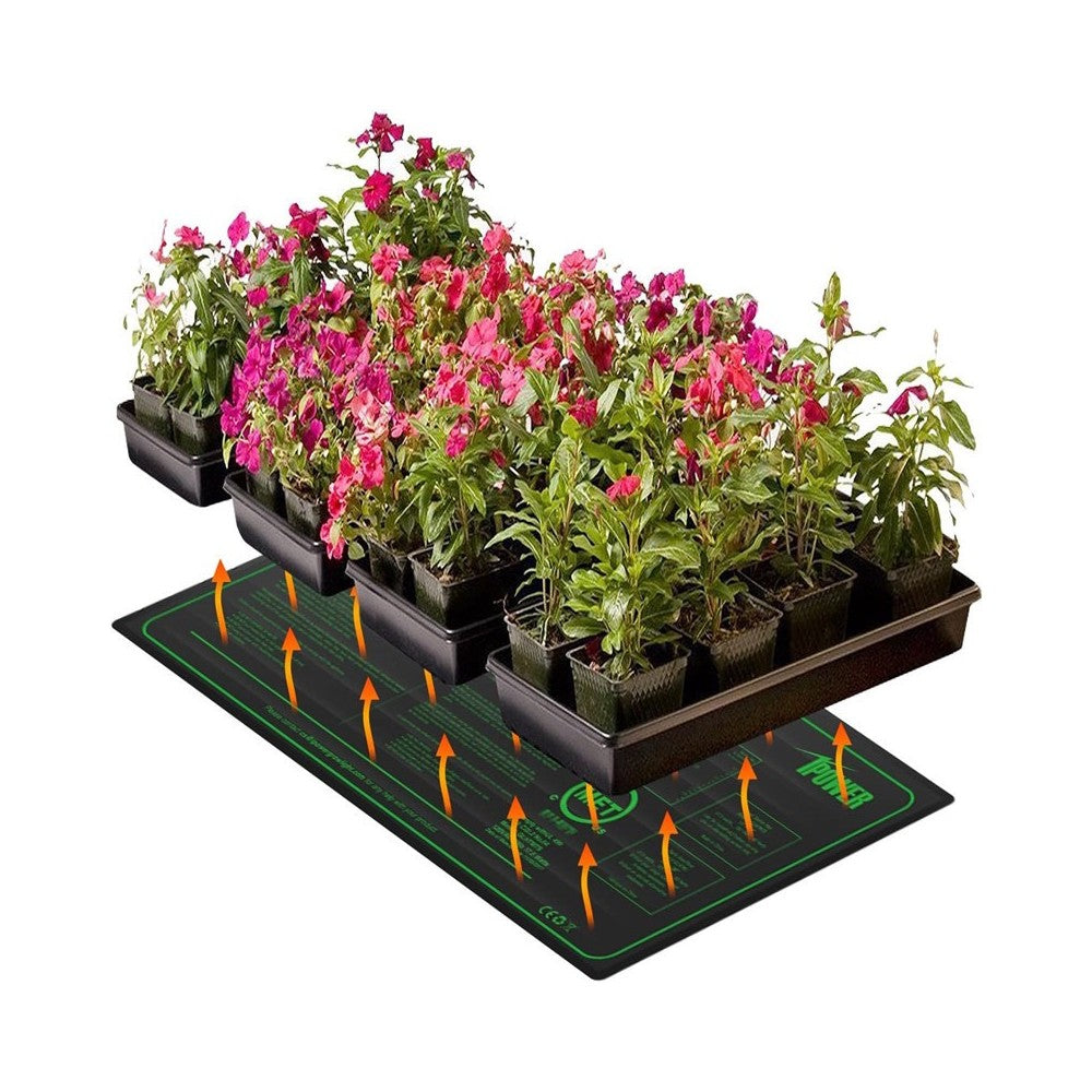 Varmemåtte til vindueskarm - 8W, forspiring af frø, 10 x 52,5 cm, 1,8m ledning, 45W effekt