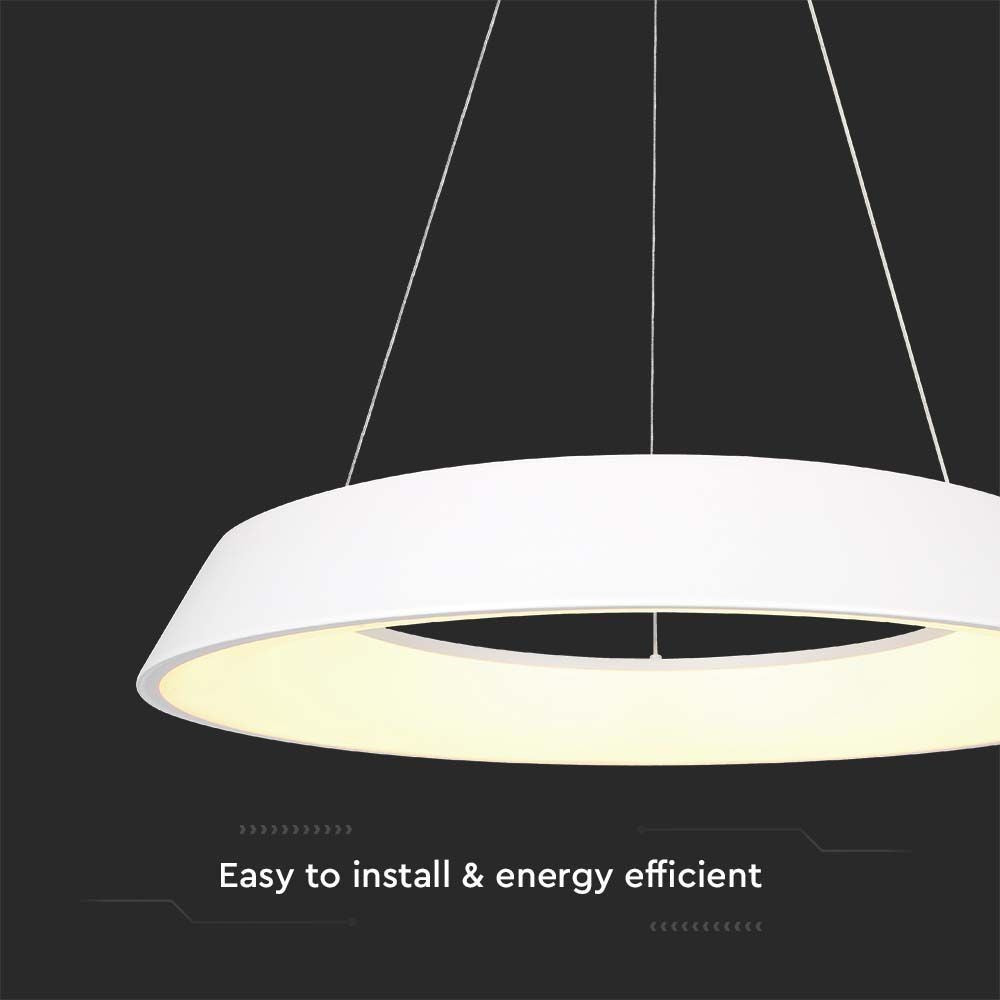 V-Tac 48W LED Designer lysekrone - Hvid, blødt lys, dæmpbar, varm hvid, inkl. lyskilde - 5000lm, RA80