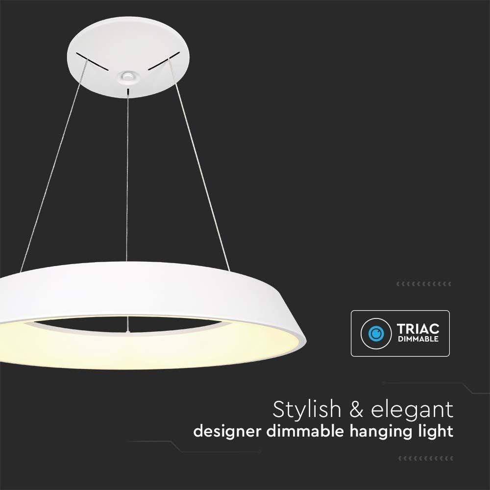V-Tac 48W LED Designer lysekrone - Hvid, blødt lys, dæmpbar, varm hvid, inkl. lyskilde - 5000lm, RA80