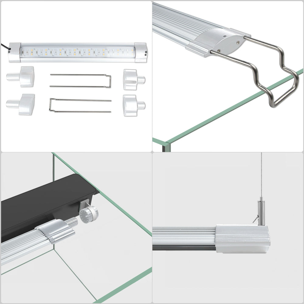 45 cm RGBW akvarie armatur - 12W LED, IP67 - Vandtæt belysning til akvarier, 12W effekt, 230V input, 600lm lysstyrke, IP67 klassificeret