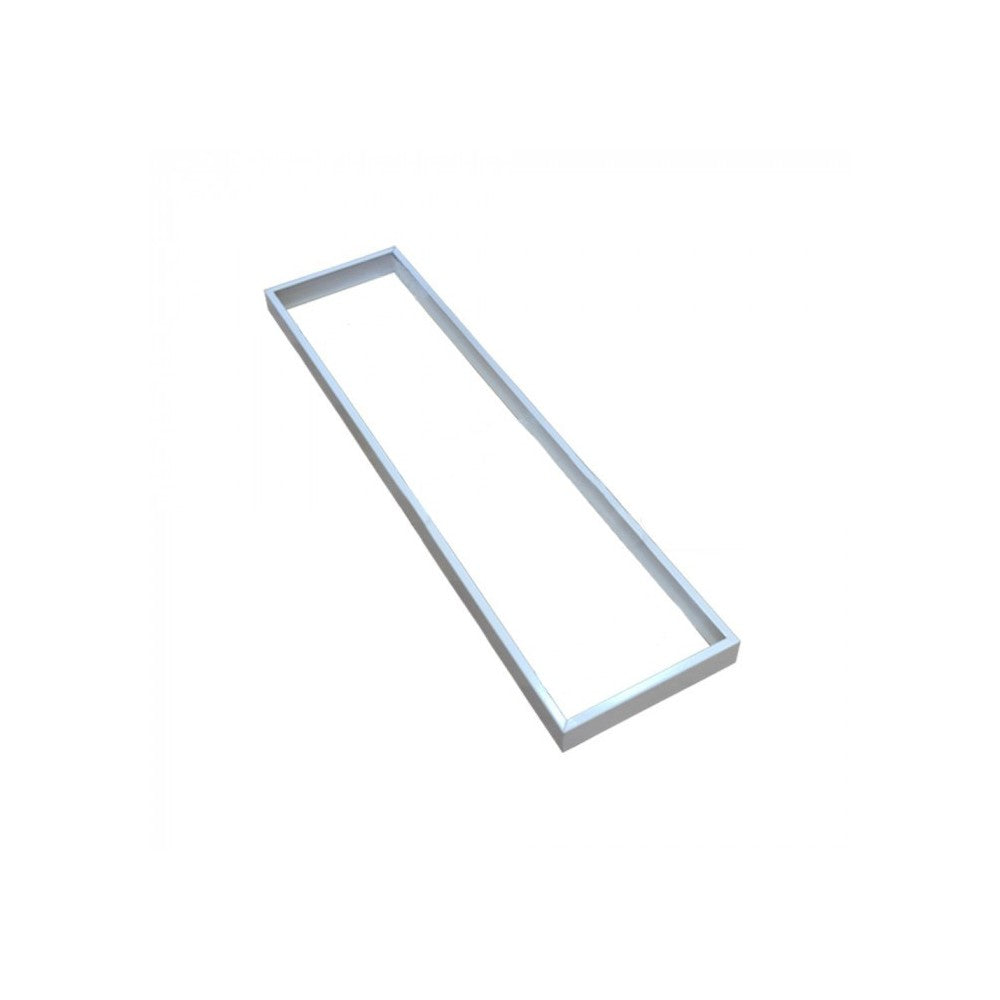 LED Panel Ramme - Hurtigmontering uden skruer, hvid kant, 120x30 cm