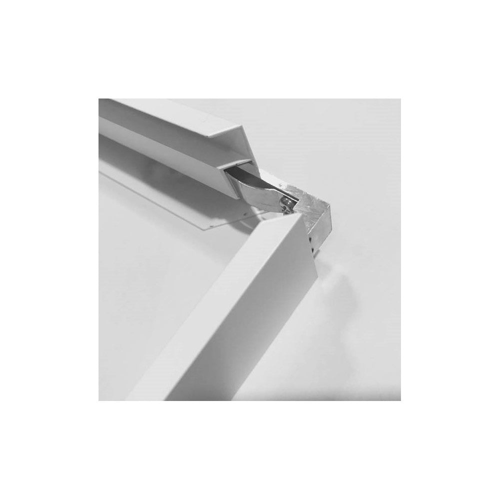 LED Panel Ramme - Hurtigmontering uden skruer, hvid kant, 120x30 cm