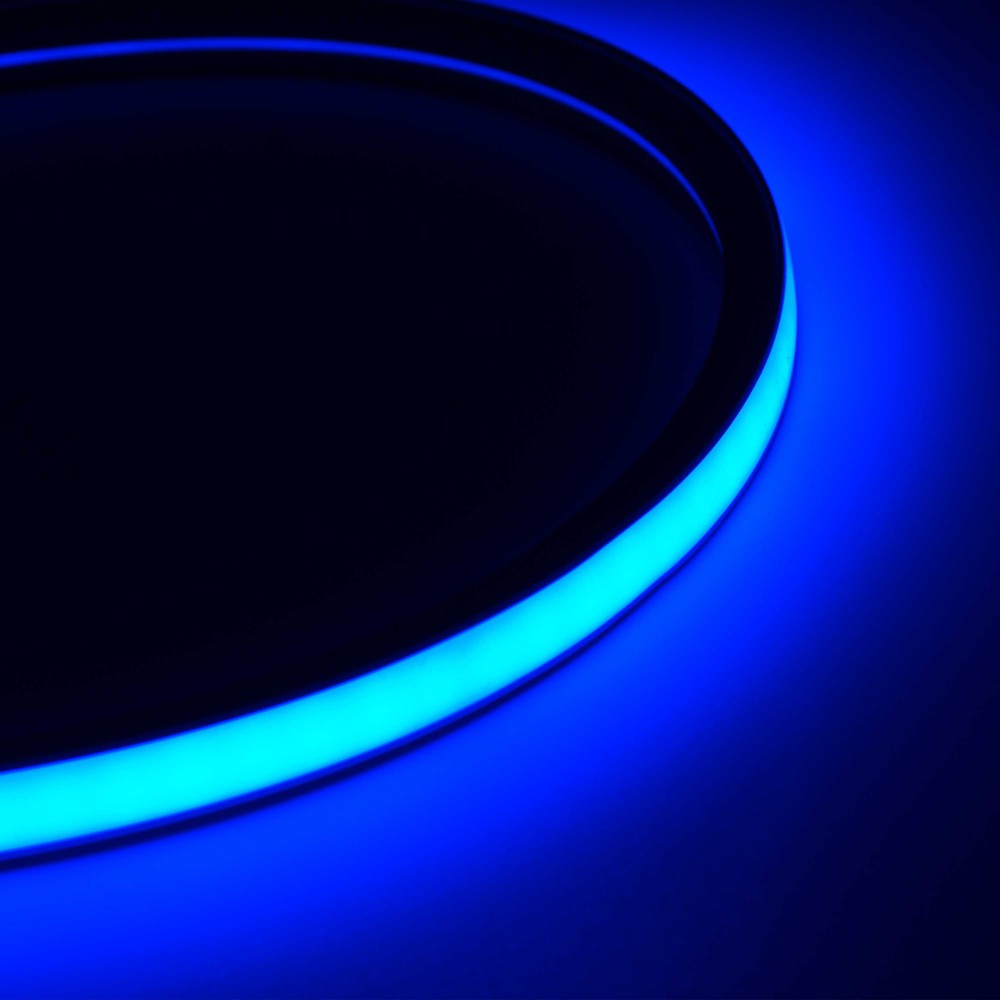 AnyCut Neon Flex 10x10 Blå LED strip - 5m, 8W/m, 12V, Ingen klippeafstand