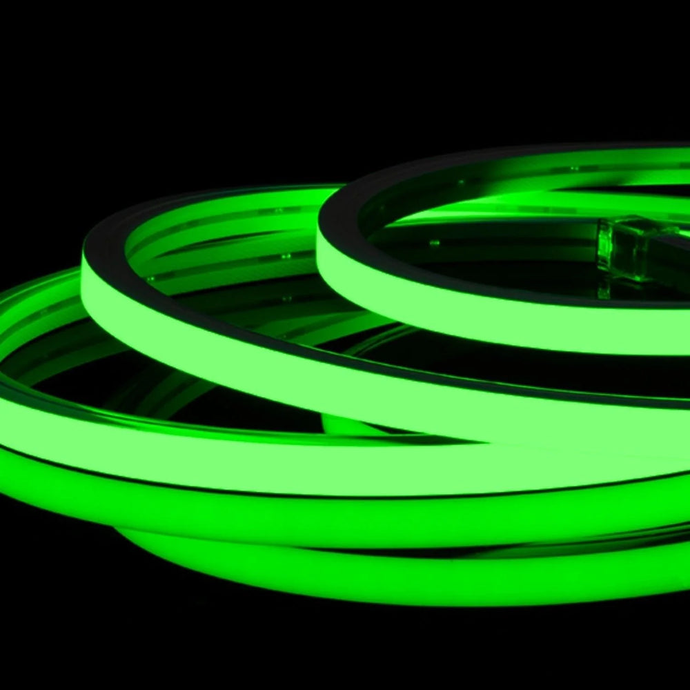 AnyCut Neon Flex Grøn LED strip - 5m, 8W/m, 12V, Ingen klippeafstand