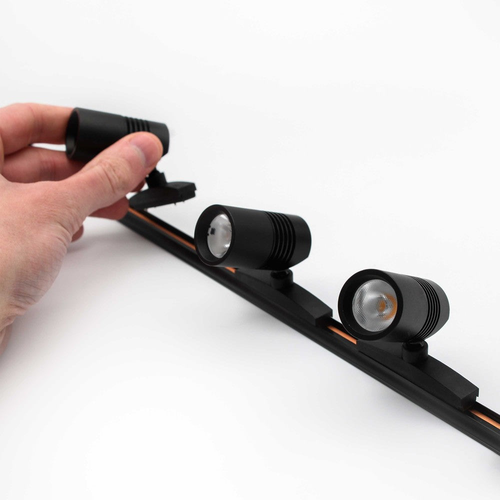 PicoTrack 3,5W Mini LED skinnespot - Sort, Passer til PicoTrack skinner, RA92, 24V