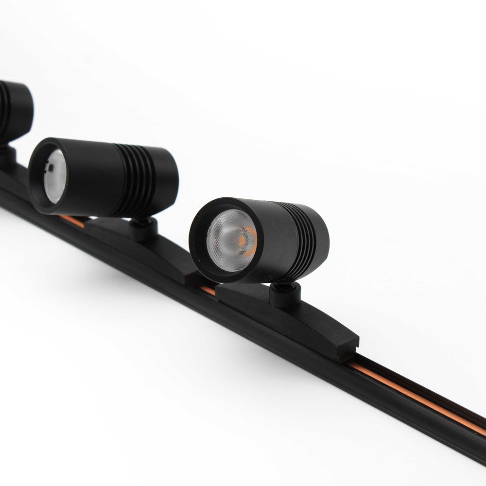 PicoTrack 3,5W Mini LED skinnespot - Sort, Passer til PicoTrack skinner, RA92, 24V