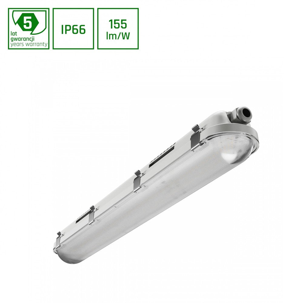 Limea Gigant Pro 21W Vandtæt LED Rør 600mm Neutral Hvid IP66 IK10 RA80 5 Års Garanti