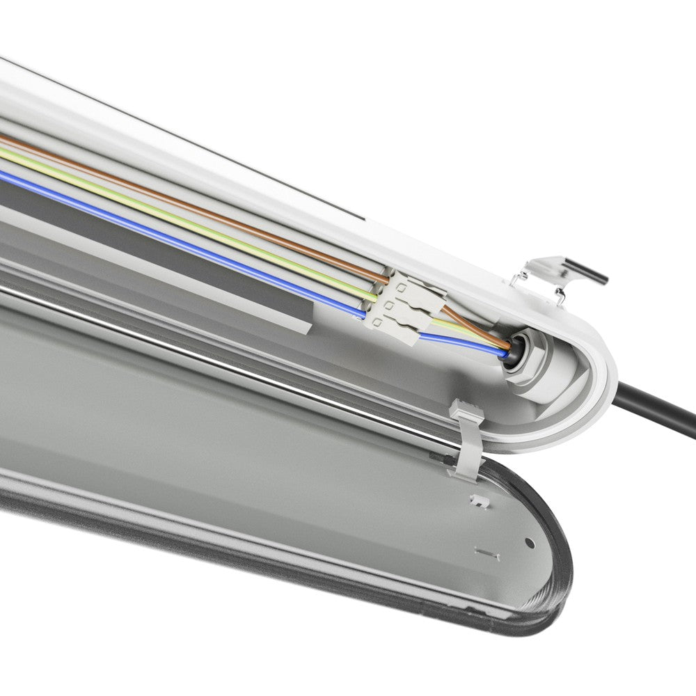 Limea Gigant Pro 40W/30W/20W/10W - Vandtæt 1200mm, Neutral Hvid, 230V, 120°, IP66, IK10, 1190x72x70mm