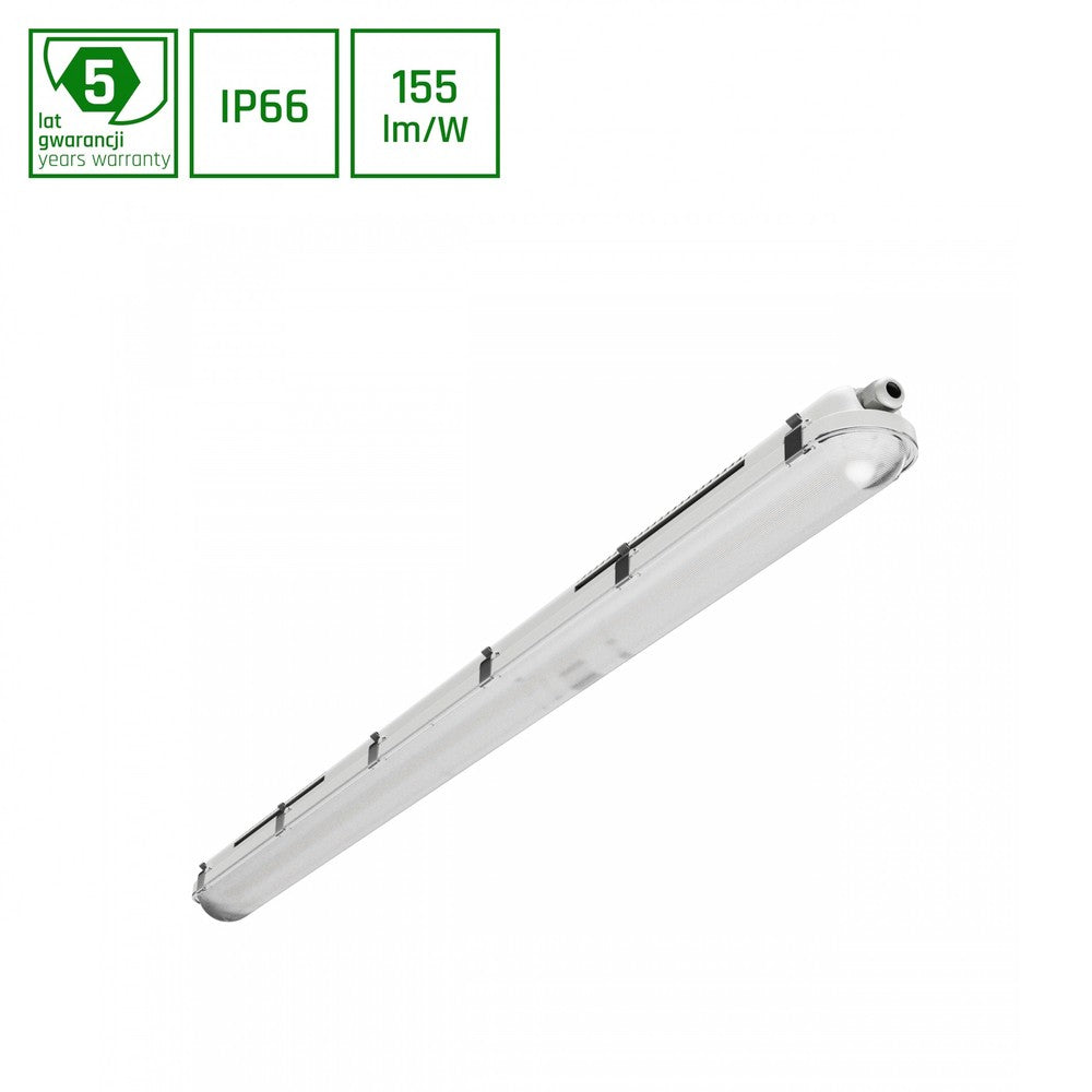 Limea Gigant Pro 40W/30W/20W/10W - Vandtæt 1200mm, Neutral Hvid, 230V, 120°, IP66, IK10, 1190x72x70mm