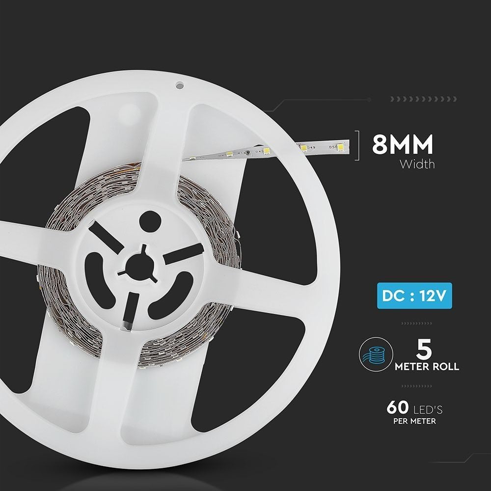 V-Tac 4,2W/m LED strip - 5m, 60 LED pr. meter