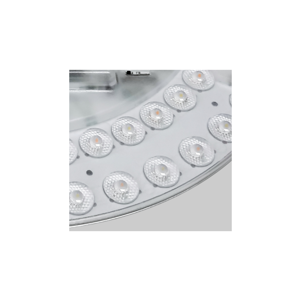 24W LED indsats med linser, flicker free - Ø21,5 cm, CCT 5i1, erstat G24, cirkelrør og kompaktrør - 2600lm, RA86, 230V entrébelysning