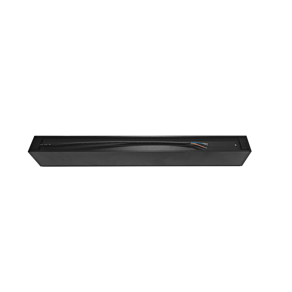 36W LED loftlampe til kontor - Sort, 120 lm/W, 120 cm, inkl. wireophæng, RA80