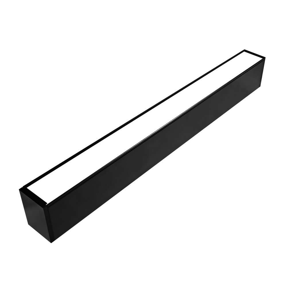 36W LED loftlampe til kontor - Sort, 120 lm/W, 120 cm, inkl. wireophæng, RA80