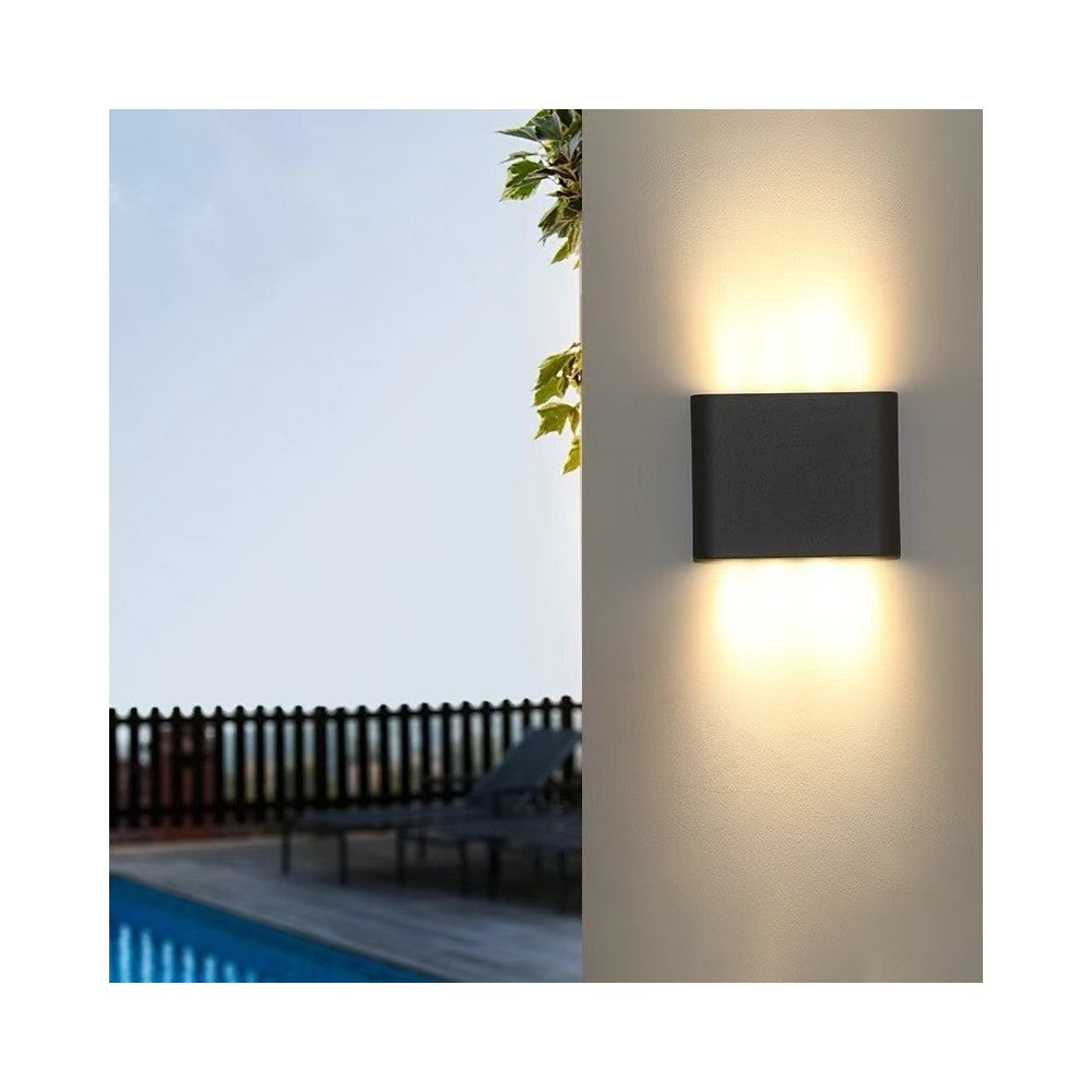 LEDlife DuoLume 12W Sort Væglampe - Op/Ned, Inde/Ude, Inkl. Lyskilde - IP65 Godkendt, 1000lm - RA 80, 230V Input