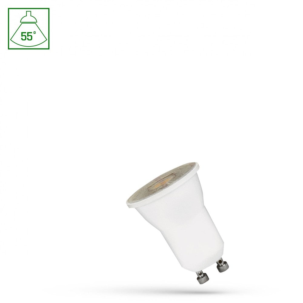 MR11 GU10 2W LED Pære - Varm Hvid Lys, 55° Spredning, RA80, 150lm, Z Lens, Spectrum, 230V