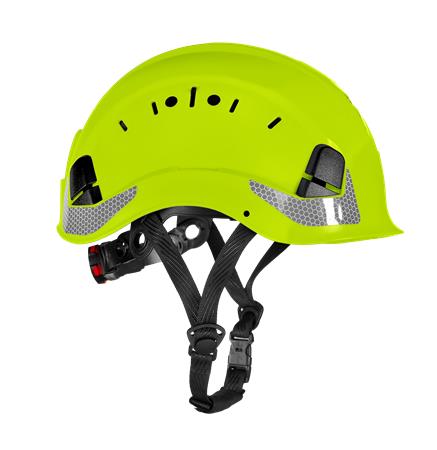 HJELM MED HAGEREM VENTILERET HI-VIZ GUL