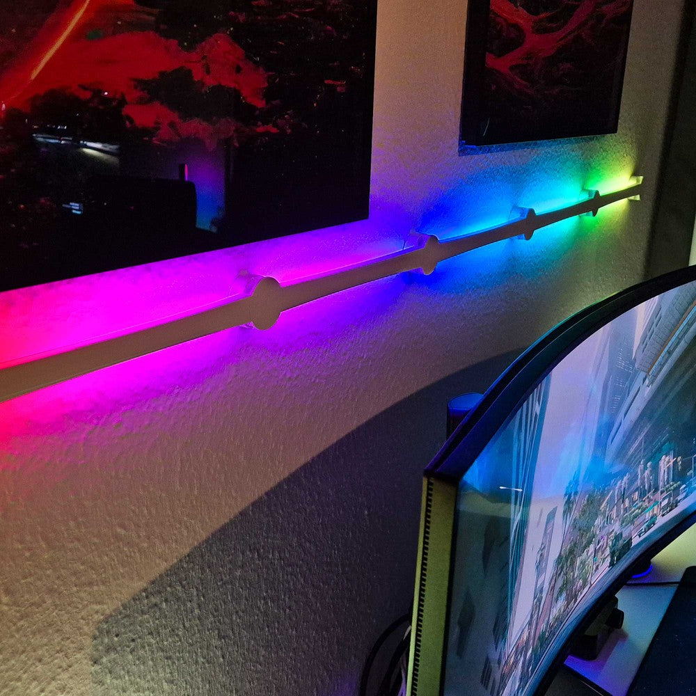 RGBIC Væg LED Sæt - 9 RGBIC Lysskinner, Bluetooth App, USB - Effekt: 8W - Input: 5V