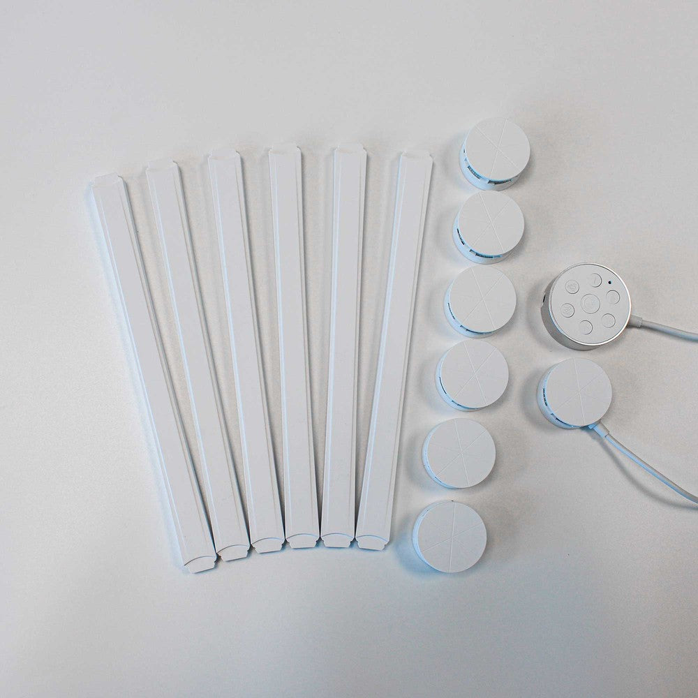 RGBIC væg LED sæt med 6 lysskinner, Bluetooth app og USB-tilslutning - effekt 5,5W, input 5V