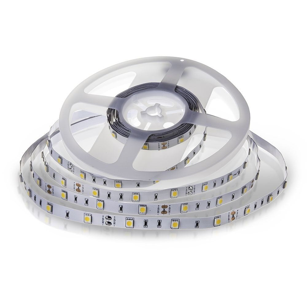 V-Tac 4,8W/m LED strip - 5m, IP20, 30 LED pr. meter - 500lm/meter - RA80