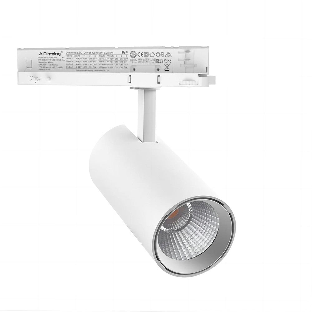 LEDlife PRO-CCT dæmpbar skinnespot 30W - Justerbar CCT + lysstyrke, Sort, 120lm/w, RA92, 3900lm, Flicker free