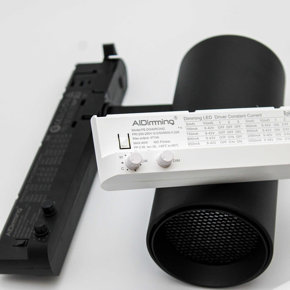 LEDlife PRO-CCT dæmpbar skinnespot 30W - Justerbar CCT + lysstyrke, Sort, 120lm/w, RA92, 3900lm, Flicker free