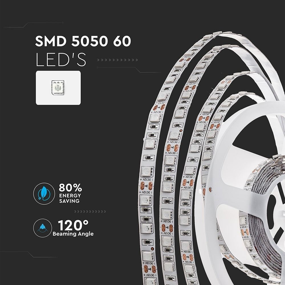 V-Tac LED Strip - 5m, IP20, 60 LED pr. meter, 10,8W/m