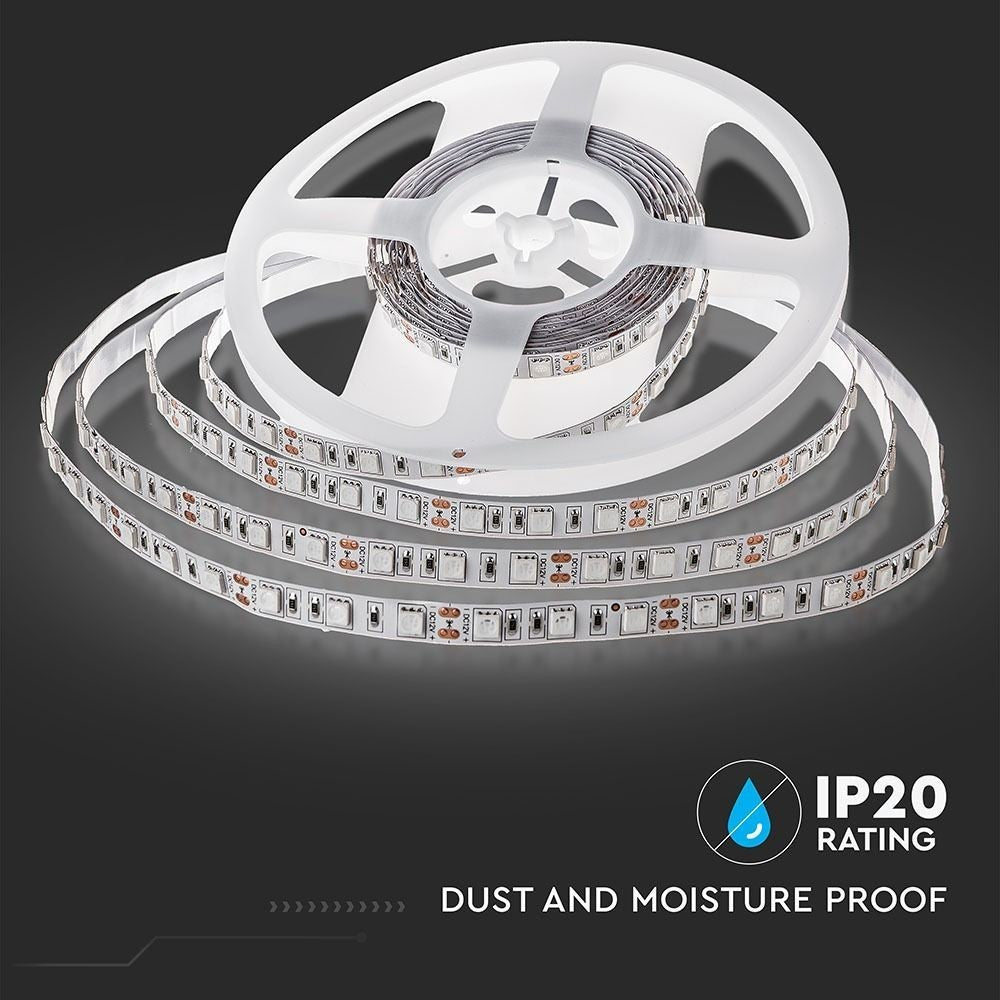 V-Tac LED Strip - 5m, IP20, 60 LED pr. meter, 10,8W/m