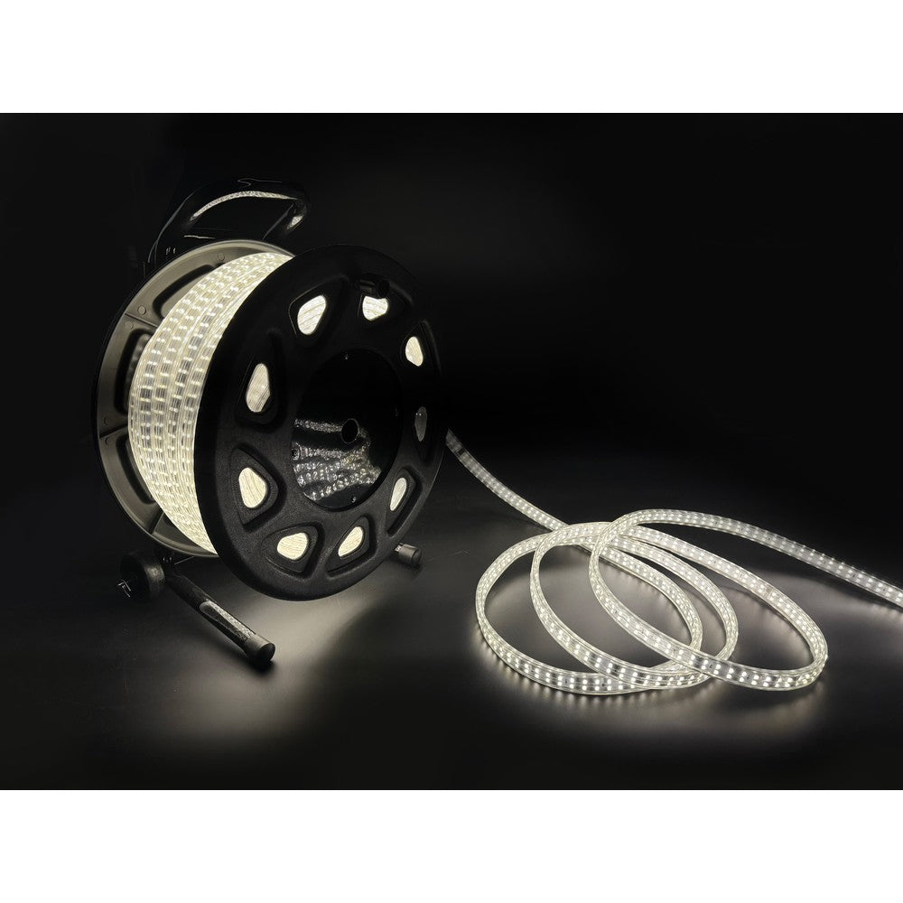 25m 360° arbejdslys LED strip på tromle - 230V, IP67, 360 LED/m, 12W/m, 1500 lm/m - 300W, 37500lm