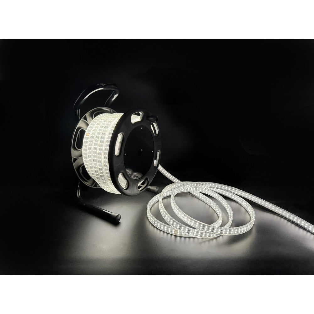 25m 360° arbejdslys LED strip på tromle - 230V, IP67, 360 LED/m, 12W/m, 1500 lm/m - 300W, 37500lm