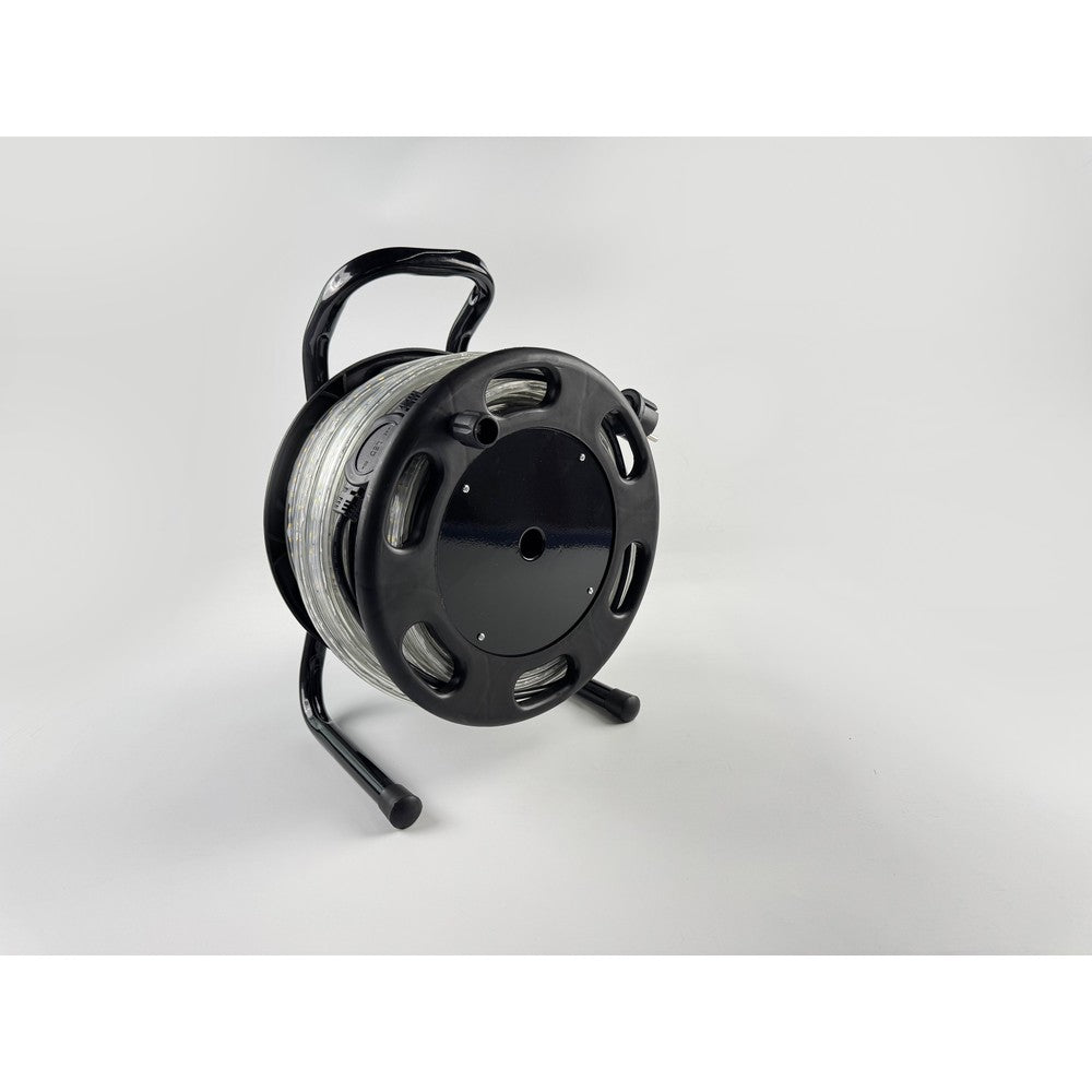 50m 360° LED strip arbejdslys på tromle - 230V, IP67, 360 LED/m, 12W/m, 1500 lm/m, 600W, 75000lm