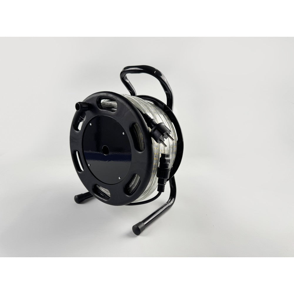 50m 360° LED strip arbejdslys på tromle - 230V, IP67, 360 LED/m, 12W/m, 1500 lm/m, 600W, 75000lm