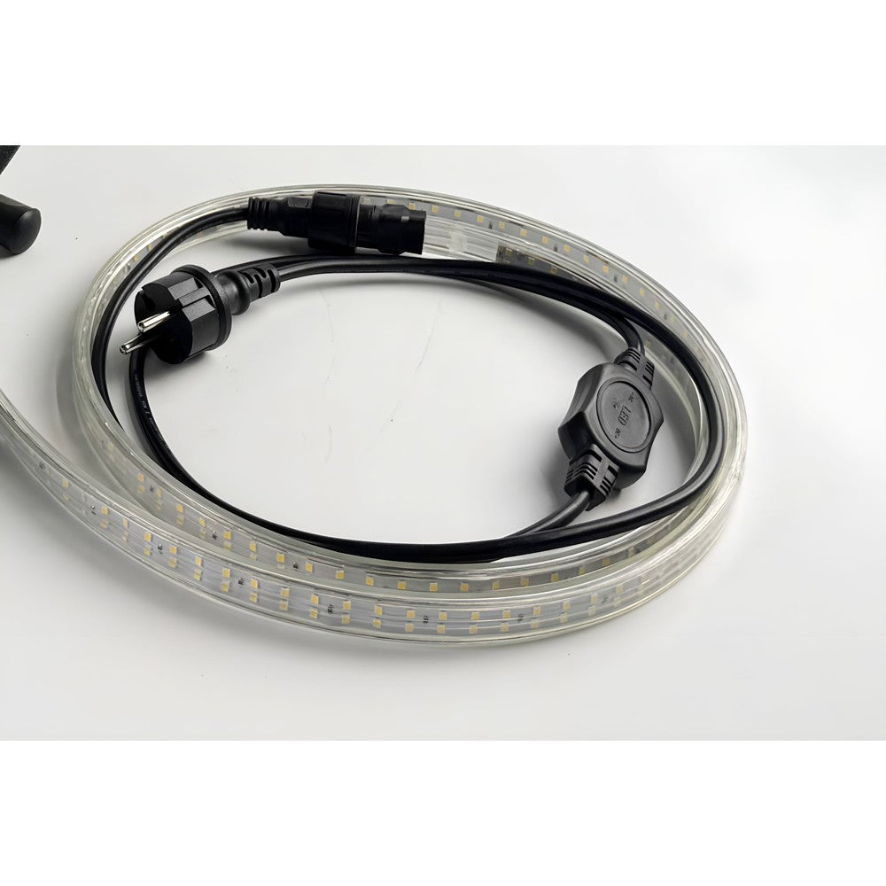 50m 360° LED strip arbejdslys på tromle - 230V, IP67, 360 LED/m, 12W/m, 1500 lm/m, 600W, 75000lm
