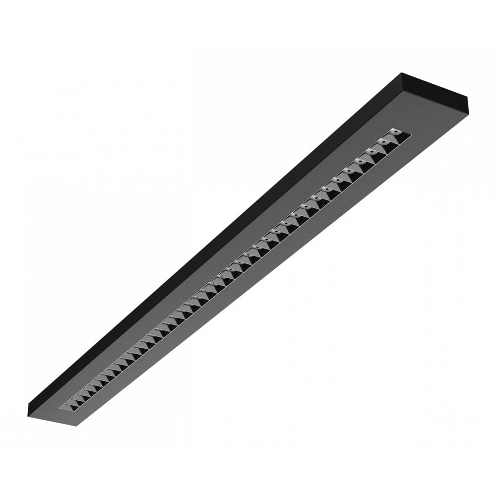 Sort 40W LED Plank med 230V Input, 1195x100x25 dimensioner, 3000lm, RA90, CCT 40°, IP20, 5 års producentgaranti
