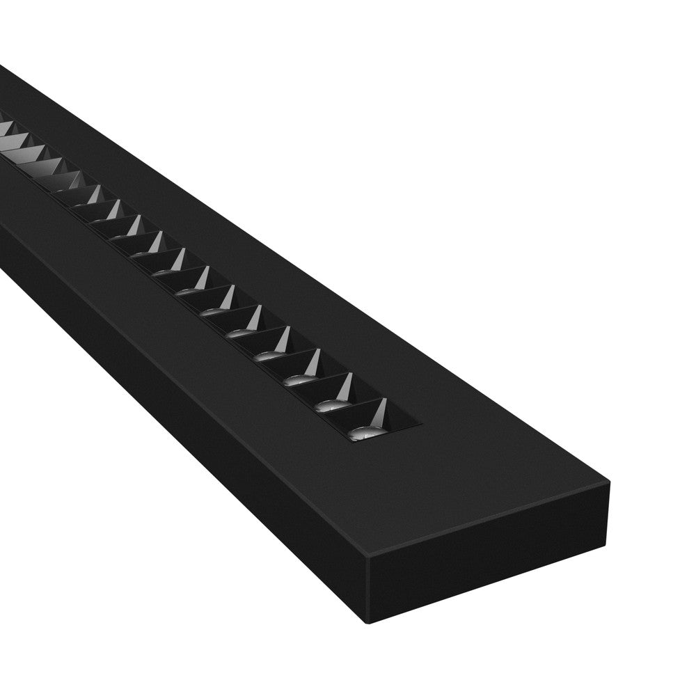 Sort 40W LED Plank med 230V Input, 1195x100x25 dimensioner, 3000lm, RA90, CCT 40°, IP20, 5 års producentgaranti