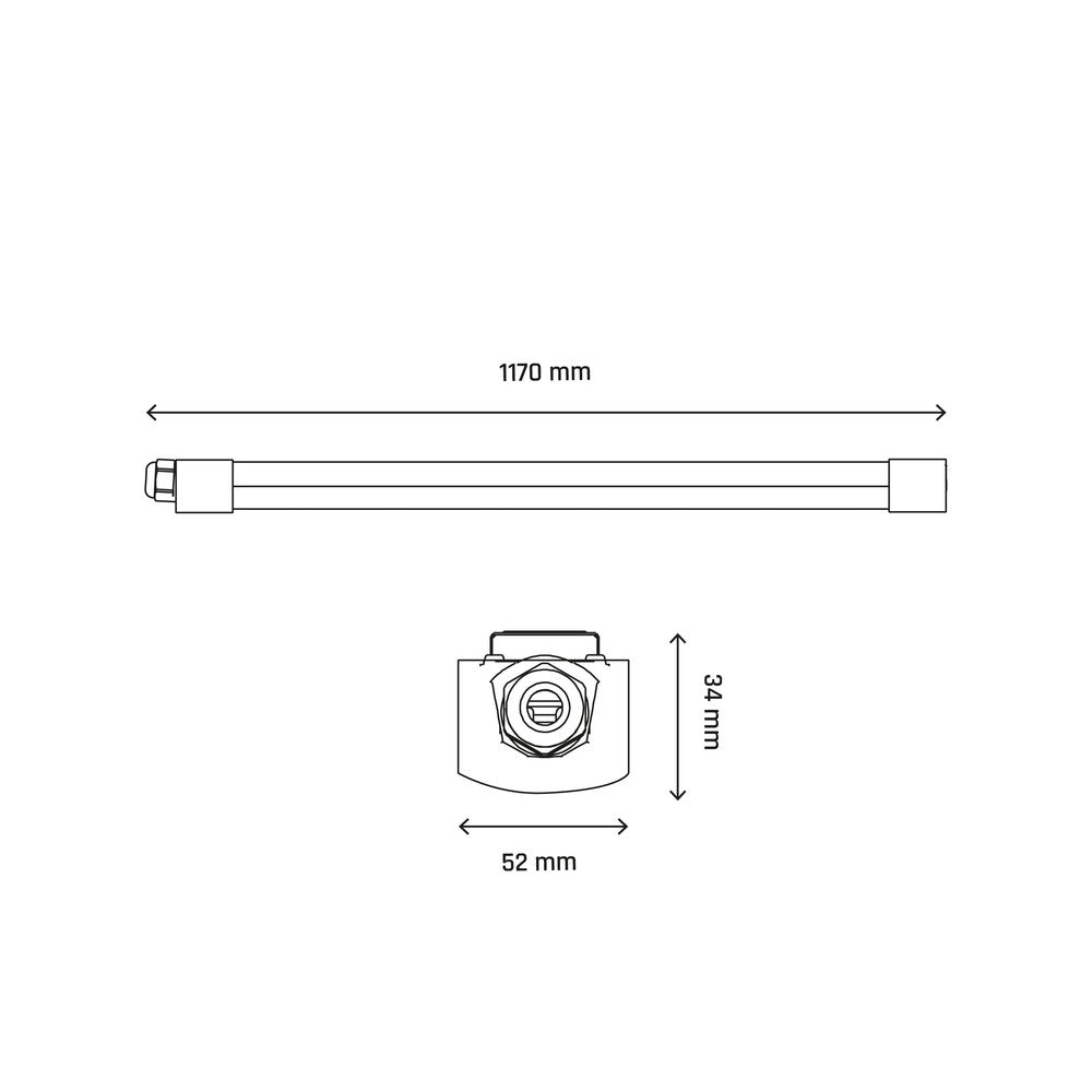 Limea Mini II 36W LED Vandtæt Armatur 1200mm Neutral Hvid IP65 RA80 230V 4300lm - Hvid