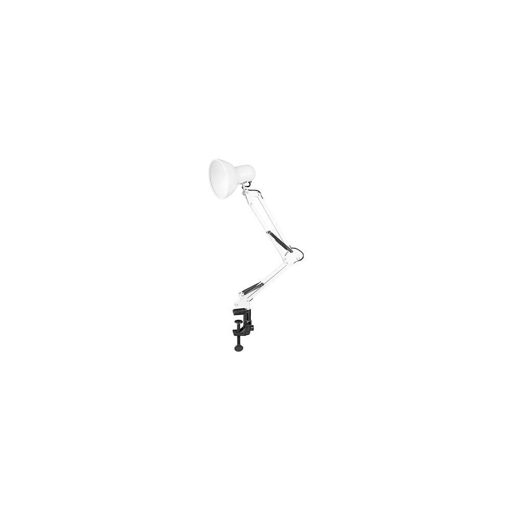 Arkitektlampe Hvid bordlampe med 1,1m ledning - E27 fatning, max 60W (lys ikke inkluderet)