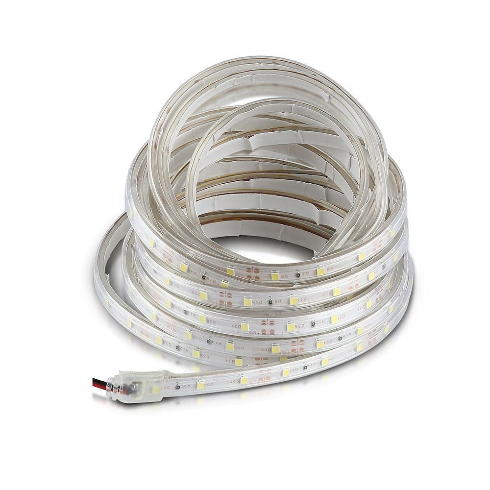 V-Tac 3,6W/m stænktæt LED strip - 5m, IP65, 60 LED pr. meter, 400lm/m, RA80