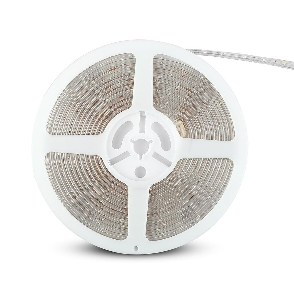 V-Tac 3,6W/m stænktæt LED strip - 5m, IP65, 60 LED pr. meter, 400lm/m, RA80