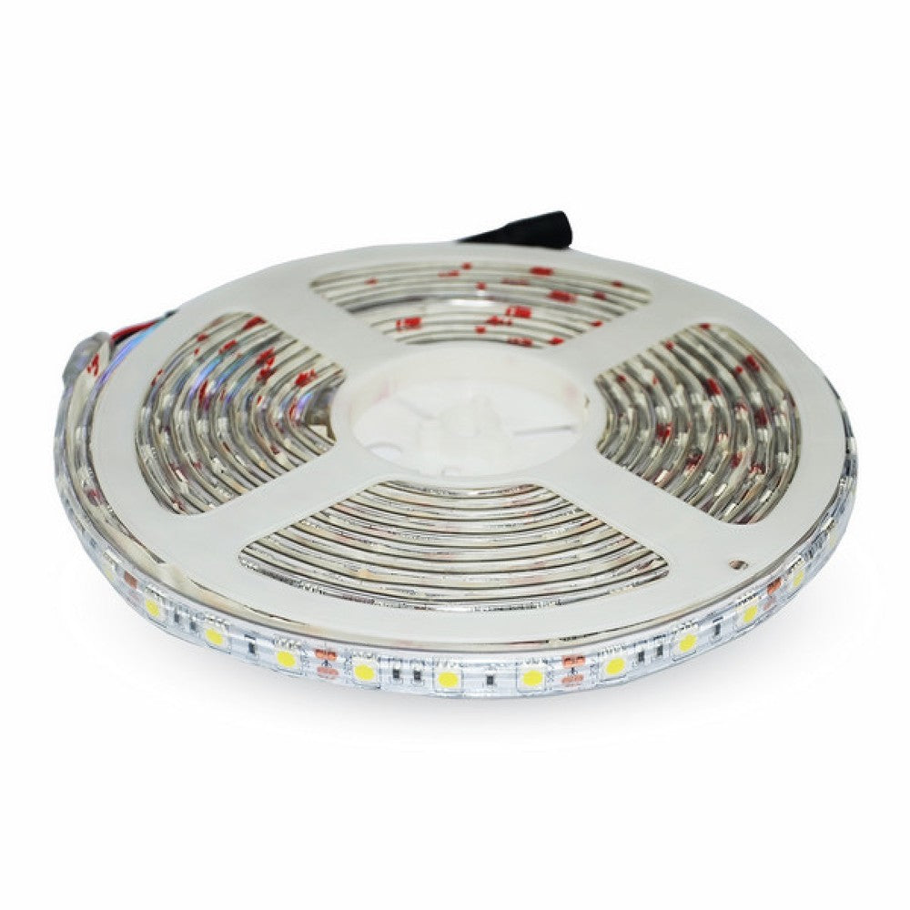 V-Tac 3,6W/m stænktæt LED strip - 5m, IP65, 60 LED pr. meter, 400lm/m, RA80