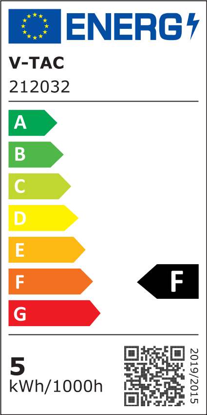 V-Tac 3,6W/m stænktæt LED strip - 5m, IP65, 60 LED pr. meter, 400lm/m, RA80
