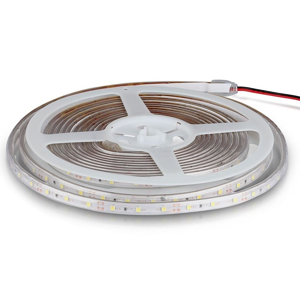 V-Tac 3,6W/m stænktæt LED strip - 5m, IP65, 60 LED pr. meter, 400lm/m, RA80