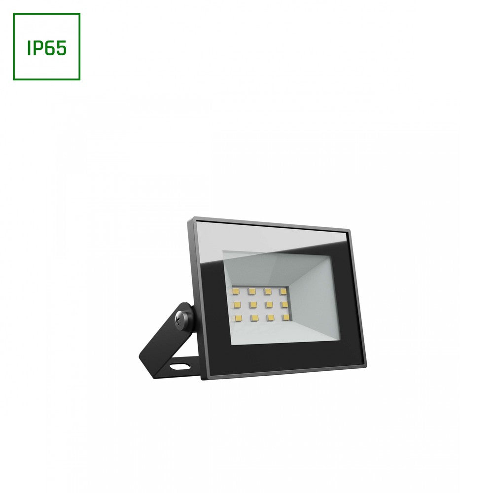 Noctis Lux Lyskaster 10W - Varm Hvid, 230V, IP65, 94x78x24mm, Sort