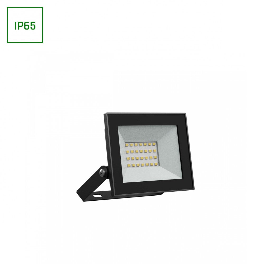 Noctis Lux Projektør 20W Varm hvid 230V IP65 Sort - Ideel til udendørs belysning med kraftfuld 20W effekt og 1650lm. (116x92x24 mm)
