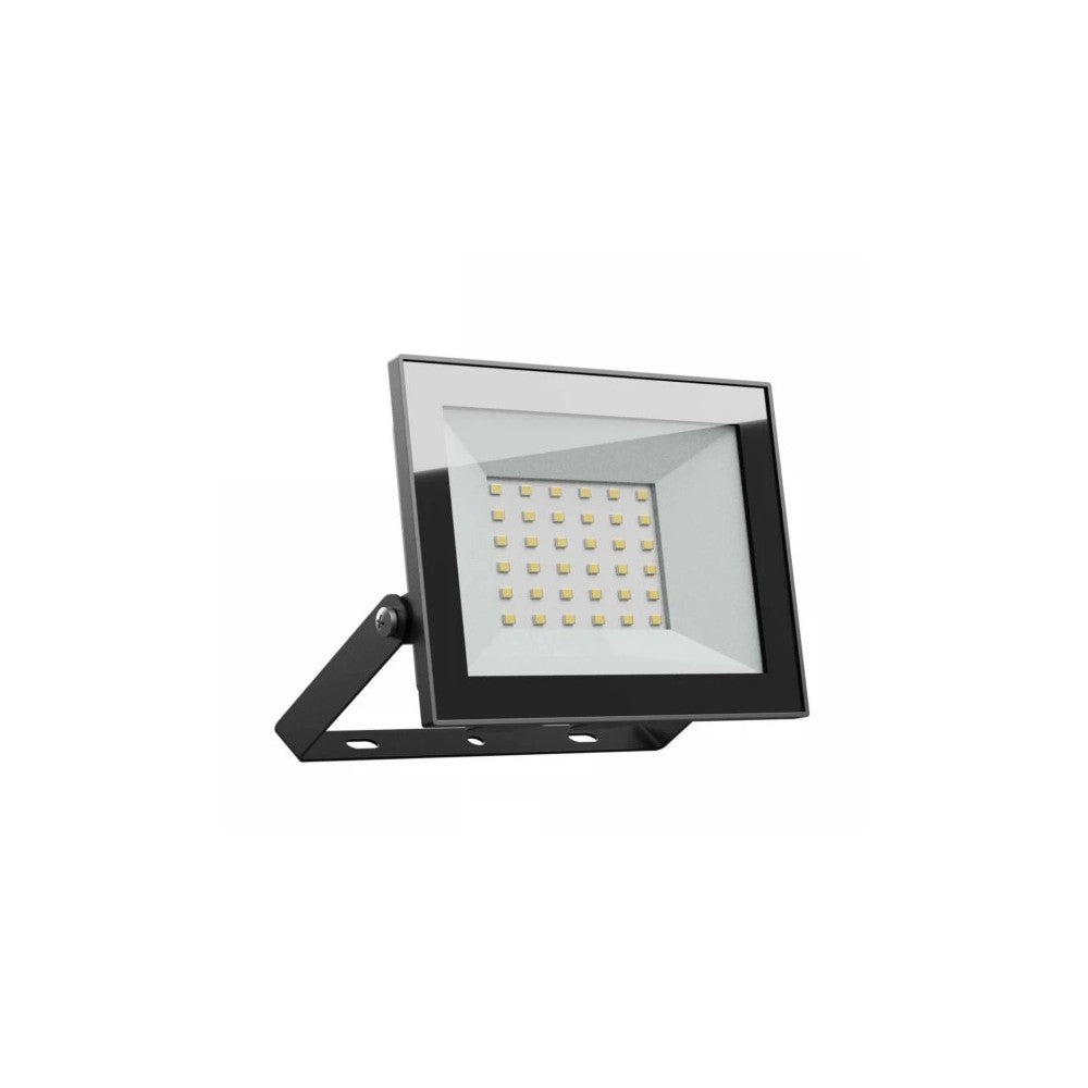 Noctis Lux Lyskaster 30W - Varm Hvid, 230V, IP65, Sort - Ideel til udendørs belysning med 2500lm lysstyrke og RA70.