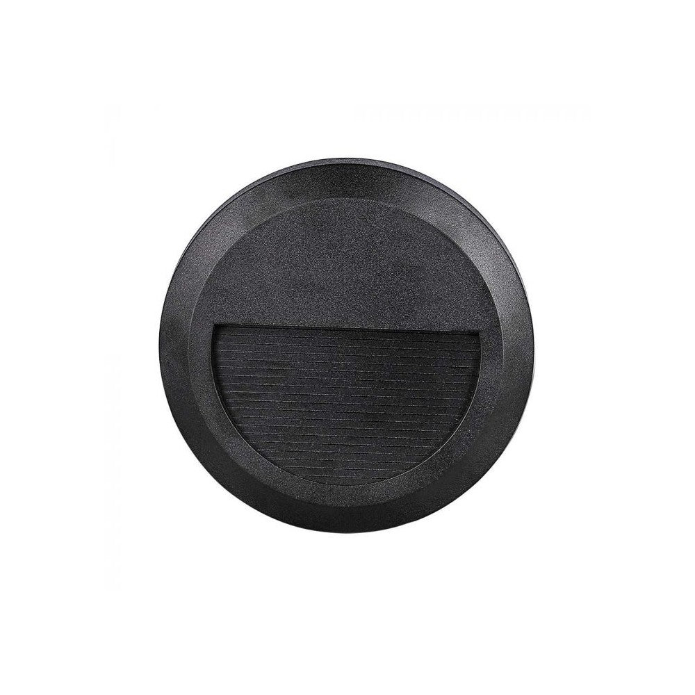 V-Tac 2W LED trappebelysning - Sort, IP65 udendørs, 230V, 80lm, RA80