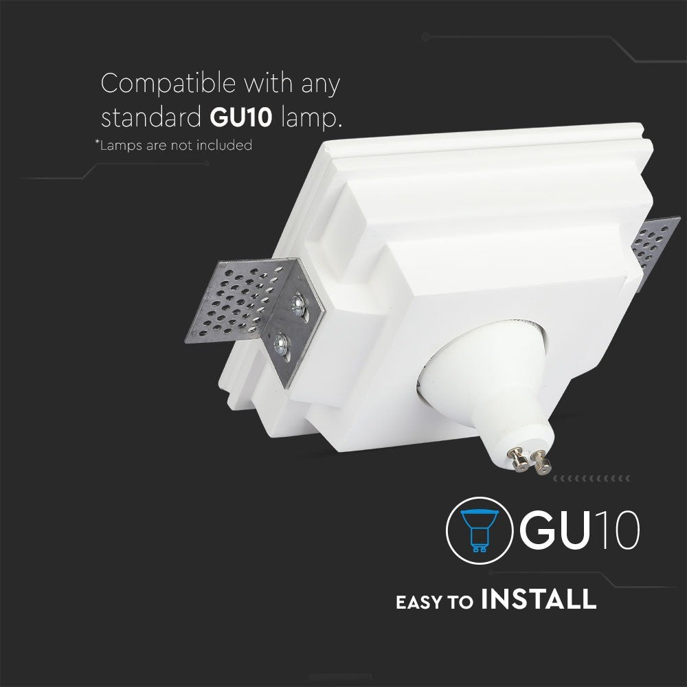 VT-763 GU10 GYPSUM FATNING-HVID