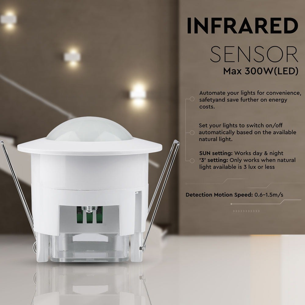 PIR loftsensor til LED-lys (maks. 300W)