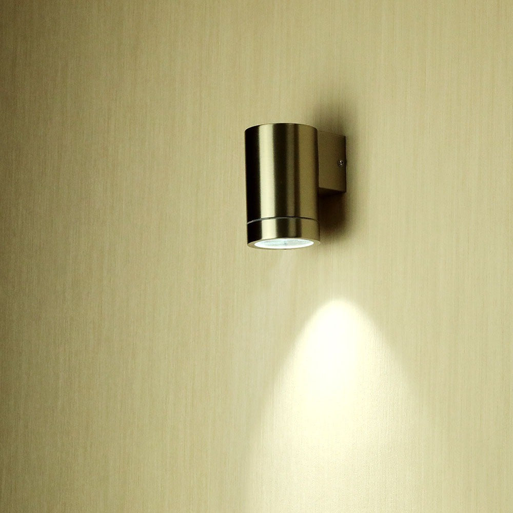 Væglampe GU10 rustfrit stål IP44 - 1-vejs udendørslampe til montering på væggen