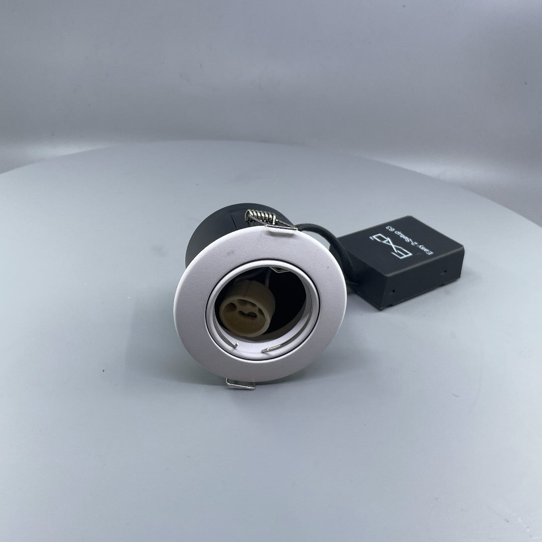 Daxtor Easy 2-Setup 63 GU10 indbygningsspot, hvid, kipbar, Ø88 mm (360° frame 24)
