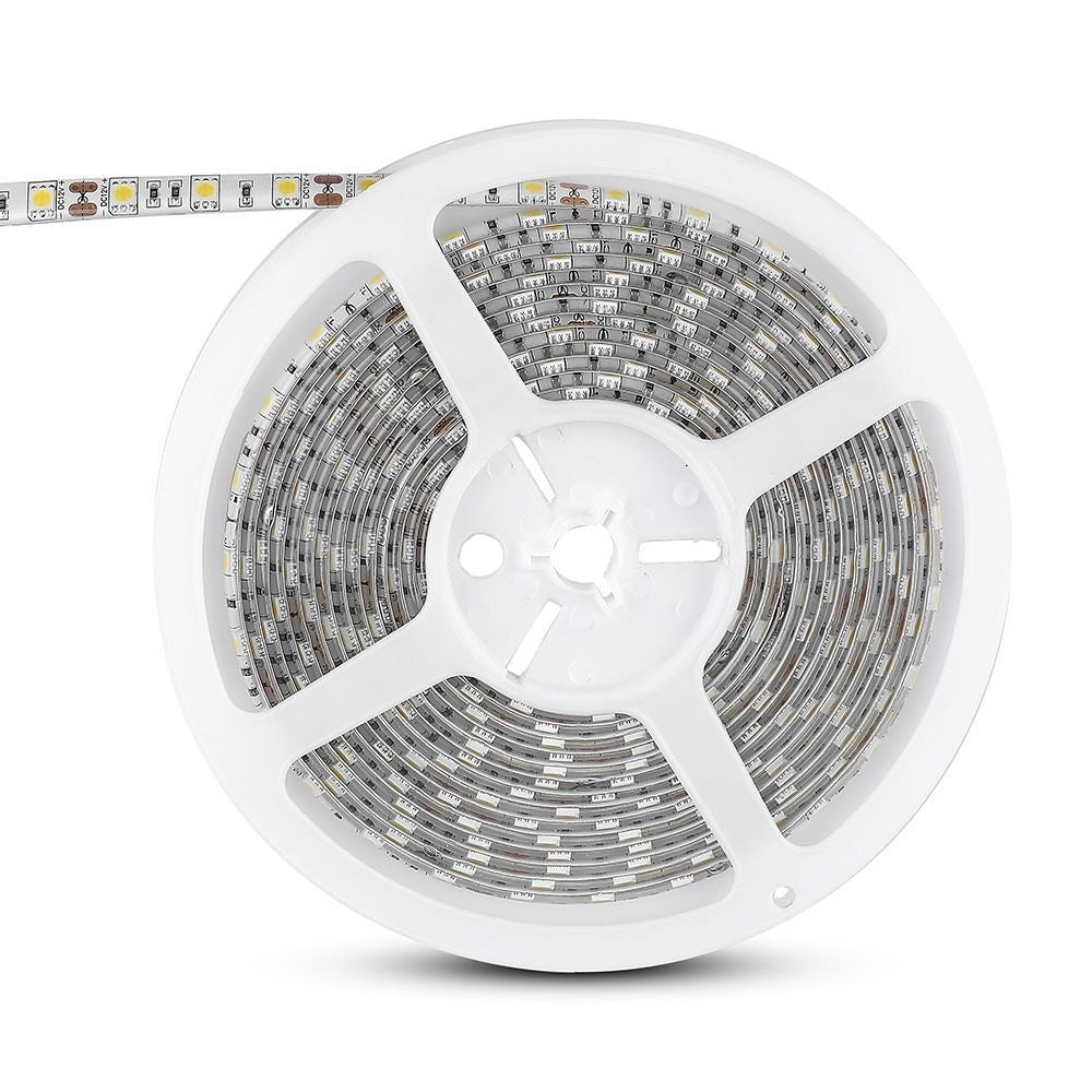V-Tac 10,8W/m RGB stænktæt LED strip - 5m, 60 LED pr. meter